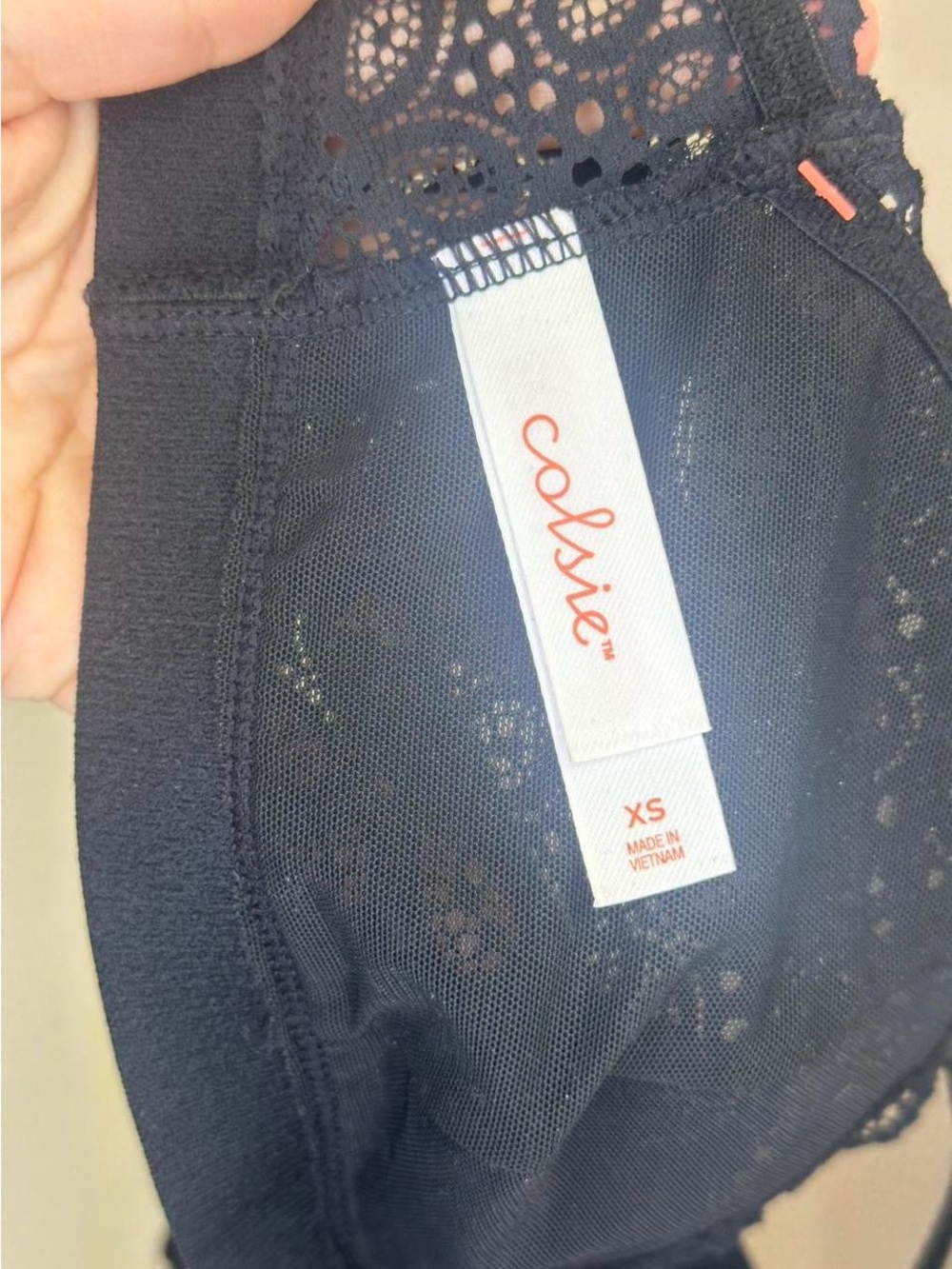 6 Black Lace Bralette - Women Intimates Size XS - Picture 6 of 7
